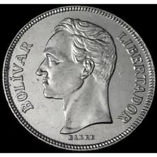 moeda Venezuela 5 bolivares 1973 original nova perfeita top