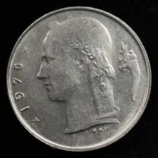 moeda Belgica 1970 1 franc original usada estado excelente top
