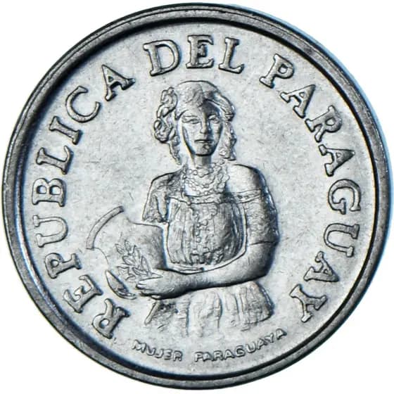 moeda Paraguai 1975 5 guaranies original perfeita top