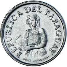 moeda Paraguai 1975 5 guaranies original perfeita top