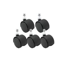 Kit 5 Rodinhas Rodízios Para Cadeira Escritório PRETA