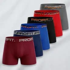 Kit com 3/5 Cuecas Boxer de ALGODÃO Masculina Adulta Cueca Box Antialergico