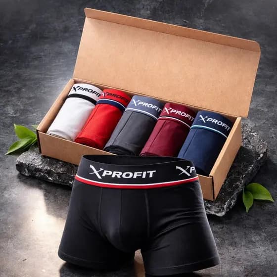 Kit com 3 e 5 Cuecas Box de ALGODÃO Adulta Antialergico Masculina Boxer Cotton Confortável Respirável Premium