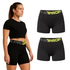 Kit 2 Shorts Legging Feminino Meia Coxa Cintura Alta Bermuda Zero Transparência