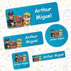 Etiquetas Escolares Patrulha Canina Vinil Kit 93 Adesivos