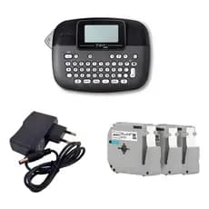 Rotulador Brother Pt-m95bk + 03 Fita X-full Mk231 + Fonte Preto