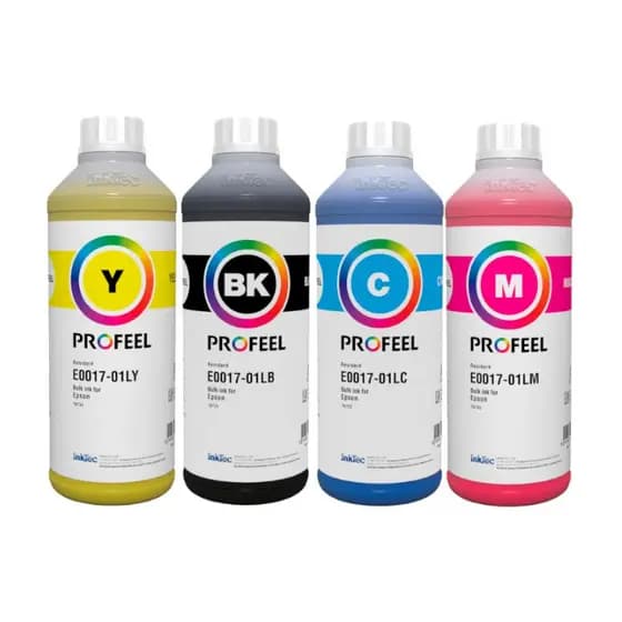 Kit 04 Tinta Profeel Compativel Corante P/ L1800 L805 L3250 Tinta Preto Magenta Ciano Amarelo