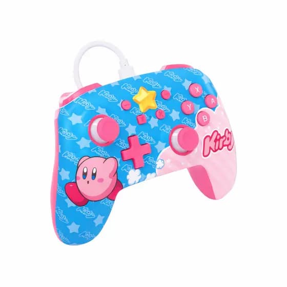 Controle Nintendo Switch Com Fio Kirby USB Licenciado Cabo 3m Headset P2 Joystick