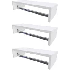 Cabideiros Módulos Prateleira 50X12X25 Mdf Branco (kit 3un)