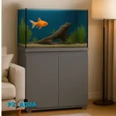 AquaDecor – MóveL para Aquário em MDF CINZA 72LTS 60X30X70-Suporte Elegante com Design e Resistente