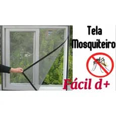 Tela Mosquiteira Com Velcro Anti-insetos Pernilongo Dengue Protetor Janela - 0,86x105cm