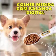 Colher Medidora Digital com Balança de Precisão 500g - Cozinha Dieta Ração Pet Medida Grãos Receitas