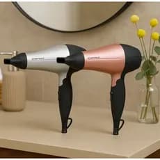 Secador de Cabelo Pratico Bivolt Portátil 1200W Manual Compacto para Viagem Bolsa Academia – Rosa ou Cinza