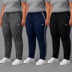 kIT 3 Calças Esportiva Feminina Dry Fit Plus Size Academia Treino Calças Confortável Fitness Casual