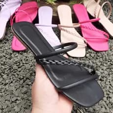 Rasteirinha Feminina Trançada confortável  Sandália Feminina trannças confort