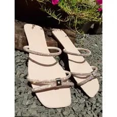 Sandália Feminina de Strass confortável Sandália com brilho rasteirinha com brilho