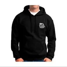 Moletom Canguru Unissex Blusa Futebol Santos Casaco De Frio Lançamento