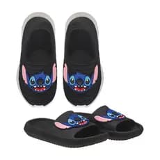 Kit Tênis Calce Fácil e Chinelo Nuvem Slide Macio Leve Stitch