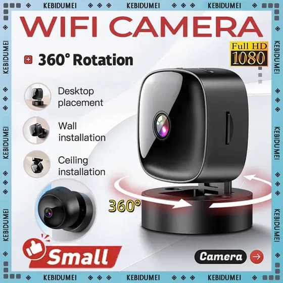 Wifi Mini Câmera IP 1080 HD Sem Fio Micro Filmadoras Versão Noturna Rotação 360 Câmeras De Vigilância De Segurança De Ví