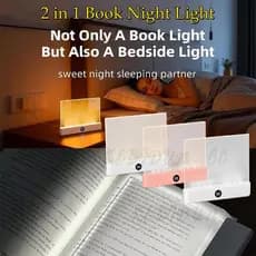 2 em 1 LED Livro de tela plana luz noturna de carregamento USB proteção para os olhos lâmpada de leitura visão noturna