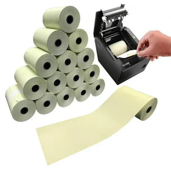Bobina Térmica 80x40 Pdv Cupom Fiscal Cx 30 Unidades Amarela