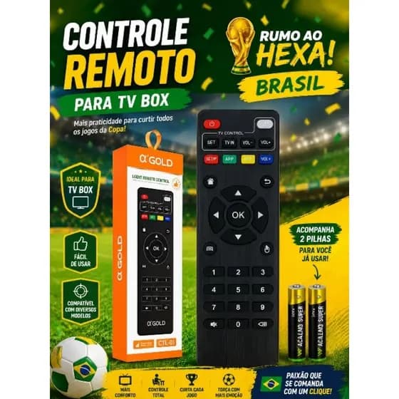 Controle Remoto para TV Box 4k Universal