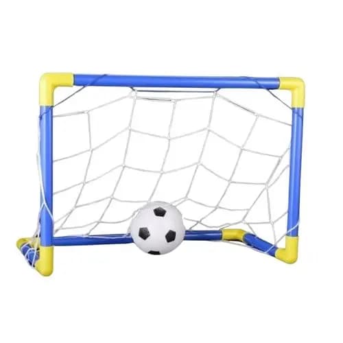 Trave Futebol Infantil Brinquedo Com Bola Mini Gol Diversao Crianças Azul