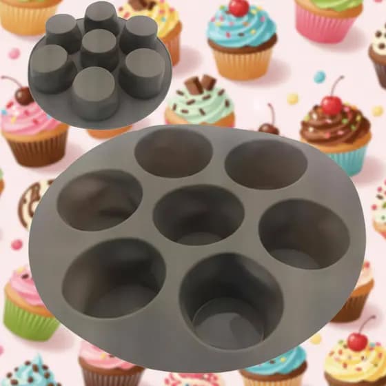 Forma Redonda de Silicone para Air Fryer – Cupcakes, Pudins, Doces e pão de queijo