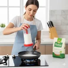 Misturador de Farinha com Peneira 500g Plástico Cozinha Tapioca Sortida