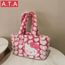 A.T.A Plush hello kitty bolsa de um ombro
