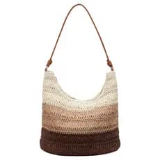 Capacidade verão beira-mar praia tecido único ata férias ombro grande bolsa feminina