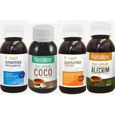 Kit Capilar Keratex D pantenol + Coco + Queratina + Alecrim 60ml