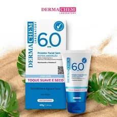 Protetor Solar Facial Sem Cor Fps60 40g Dermachem