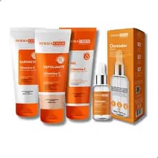 Kit Skincare Vitamina C Clareador e Anti-idade - Dermachem com 4 itens