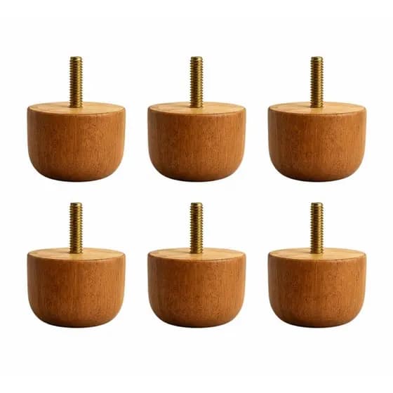 Kit De Pé Cama Box Casal Baú -  Peças 3 cm Natural