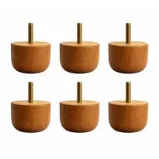 Kit De Pé Cama Box Casal Baú -  Peças 3 cm Natural