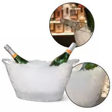 Champanheira Balde para Gelo 15L Cerveja Bebidas Garrafas Transparente