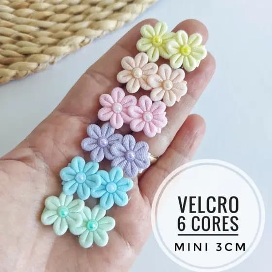 Kit 6 Lacinhos Infantil no Velcro para Bebê