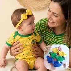 Kit Faixinhas Laço Bebê 03 Unidades Bebe Menina
