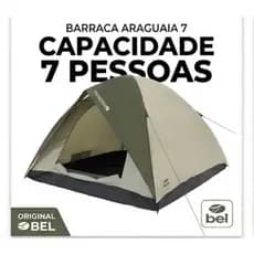 Barraca Camping Araguaia Bel 7 Lugares 1000mm Coluna D'água Costura Selada Com Ventilação Proteção Insetos