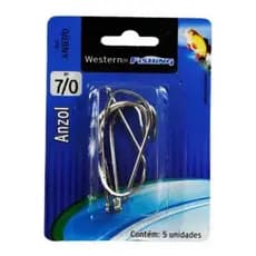 Anzol Pesca 7/0 com Farpa  Traíra Dourado Western Fishing Kit 5 Peças Pesca Pesada