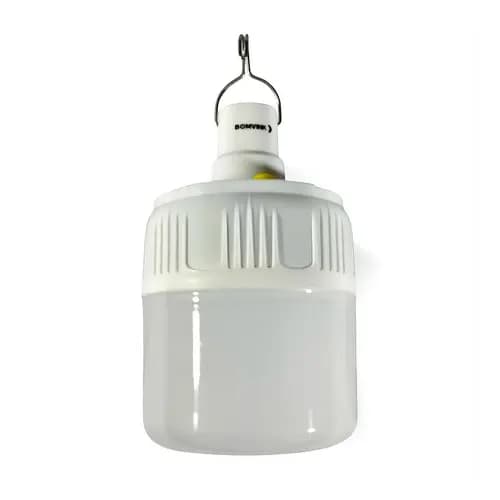 Lampião/lâmpada Led Recarregável Usb E Solar 5w Controle Branco