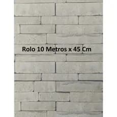 Papel de Parede 3D 10 metros x 45 cm Adesivo Autocolante Tijolinho Tijolo
