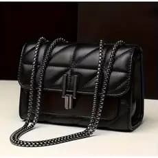Bolsa Feminina Moderna Pequena Ombro Lateral Com Corrente