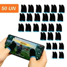 Kit 50 Luvas de Dedo Gamer Anti-Suor para Celular Jogos Free Fire PUBG  Fortnite e FPS