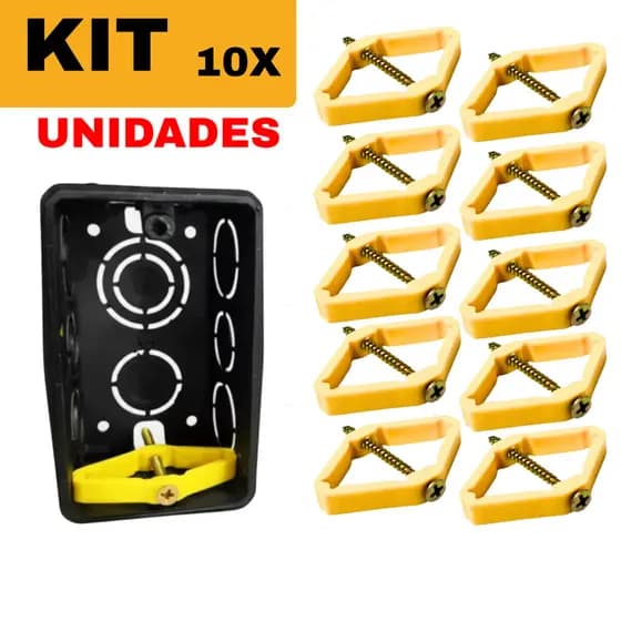 Kit 10 Salva Caixinha De Tomada Interruptor Elétrico Reparo Salva Caixa de Luz