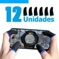 12 Unidades Luva de Dedo gamer Para Celular Jogos FPS Anti-Suor  Free Fire Pubg Mobile Call Of Duty