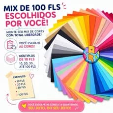 Color Plus 180g Papel Colorido A4 Pacote 100 Folhas Sortidas para Impressão e Artesanato