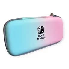 Capa Bag Cor Gradiente com Zíper Case Rígida Alça Removível Compatível com Switch Oled