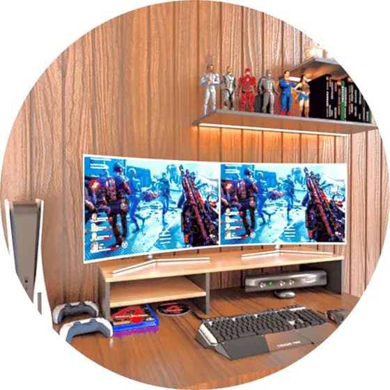 Suporte Para Monitores Home Office Mesa Elevado Organização